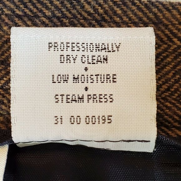 VTG 80s Pendleton Womens Pants Sz 10 Virgin Wool Herringbone High Rise Pleated - Picture 6 of 7